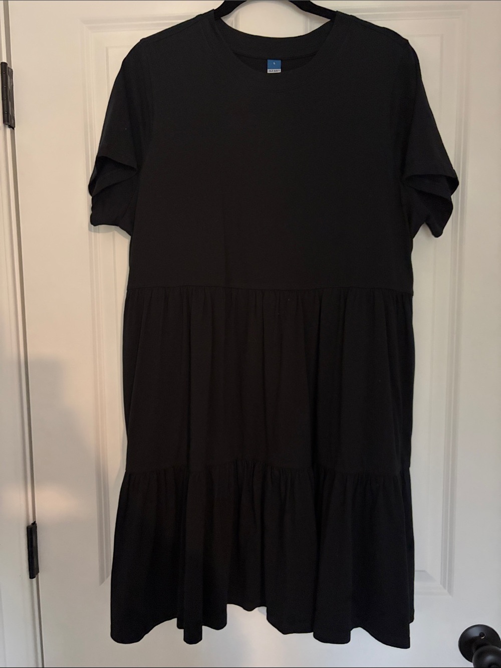 Old Navy Black Tiered Midi Dress